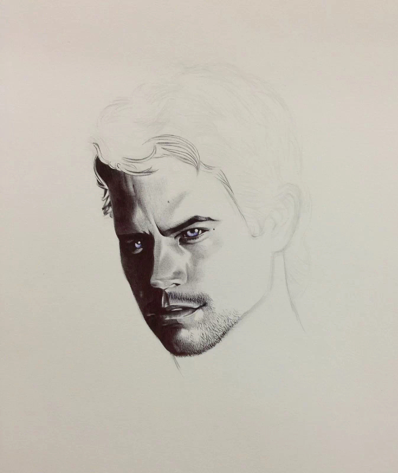 圆珠笔手绘 PaulWalker