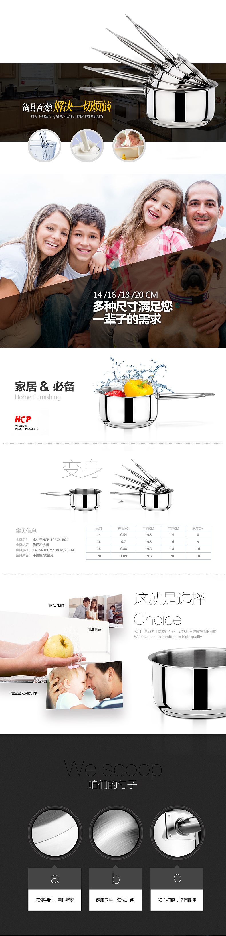 2014年7月~8月做的不锈钢锅详情页