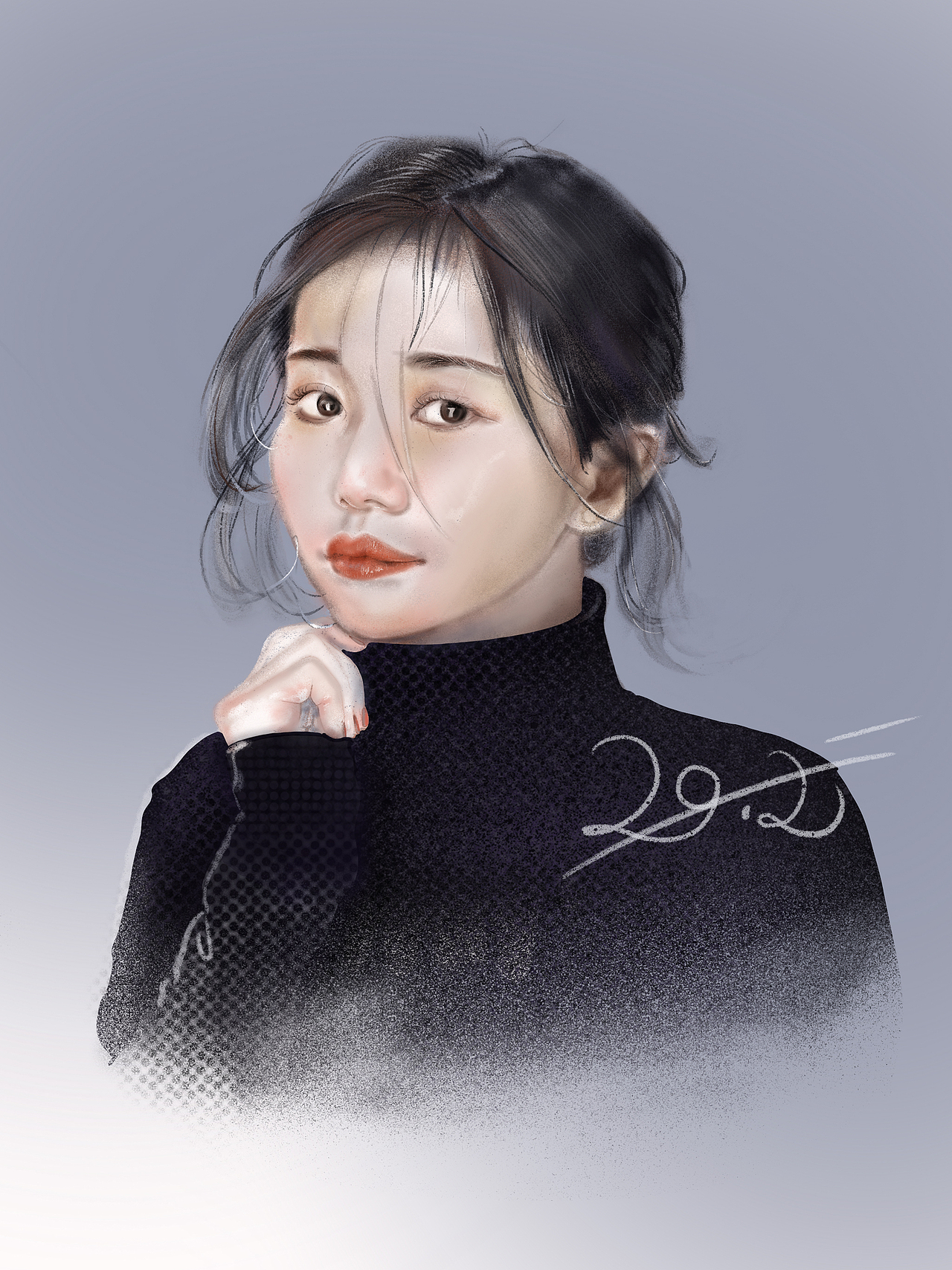 procreate肖像绘画练习（图ZMjI1MDc3NTMy） - 创作习作 - 站酷设计师Z90246526原创素材 - 站酷ZCOOL