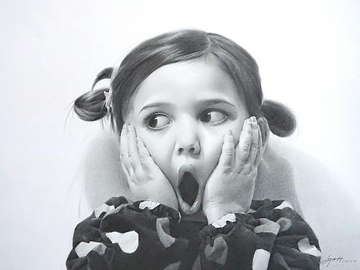 EveXu-童真-素描-《惊讶》