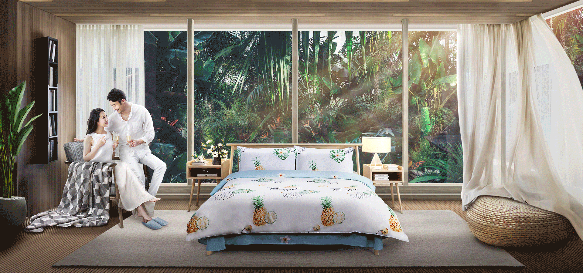 雨兰家纺新形象页面（多合成海报）