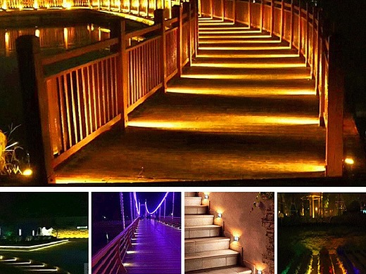 led跑道灯智慧公园陪跑地灯七彩渐变编程步道灯定制