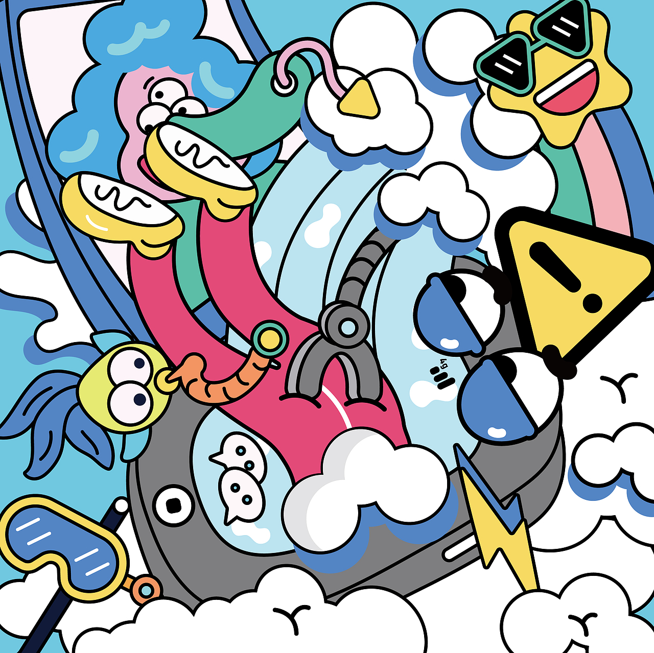 插畫 I 手機(jī)依賴癥（圖ZMzA4MzA3MDQ0） - 商業(yè)插畫 - 站酷設(shè)計(jì)師Lazyii原創(chuàng)素材 - 站酷ZCOOL