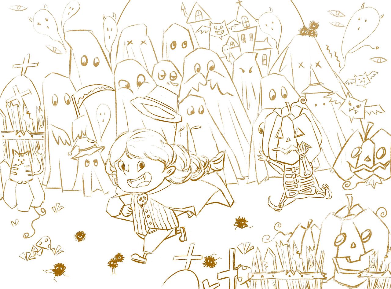原创插画/万圣节来咯!