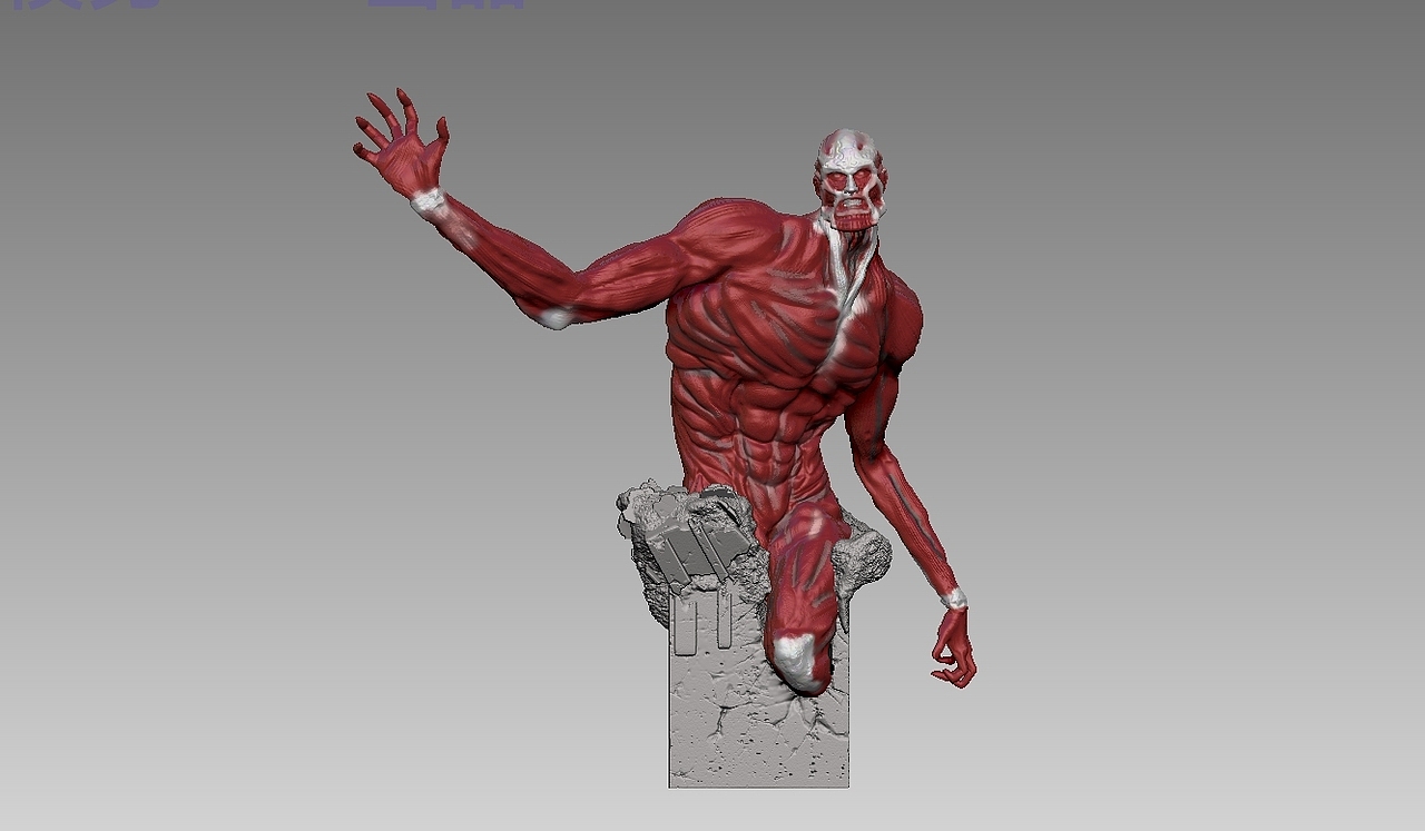 进击的巨人超大巨人雕像