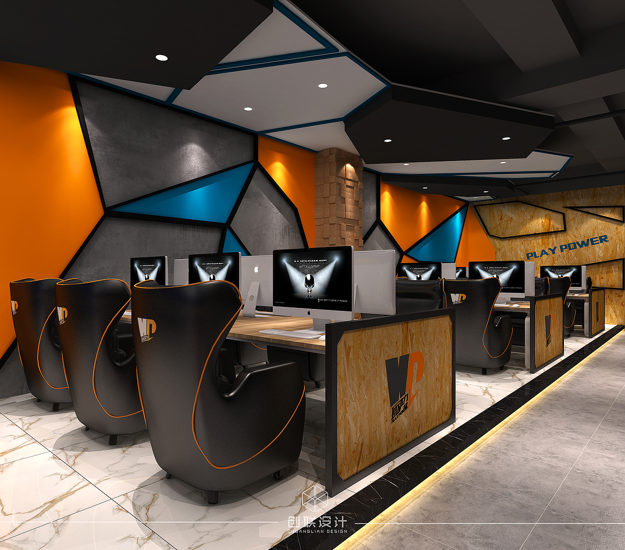 玩动力网咖-概念旗舰店（图ZMTUxNjI2NTcy） - 家装设计 - 站酷设计师广州创联设计原创素材 - 站酷ZCOOL