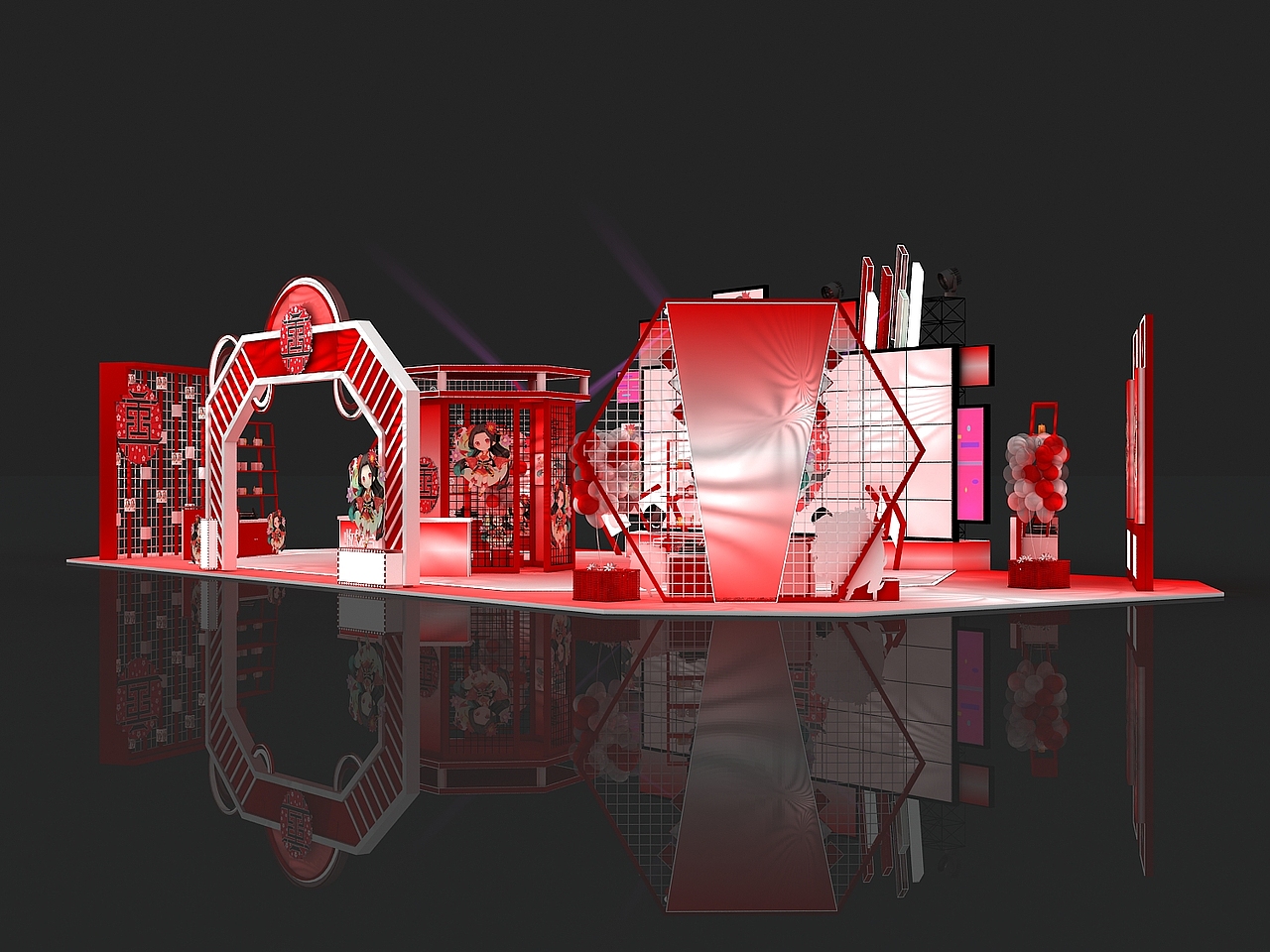 万代快闪路演效果图