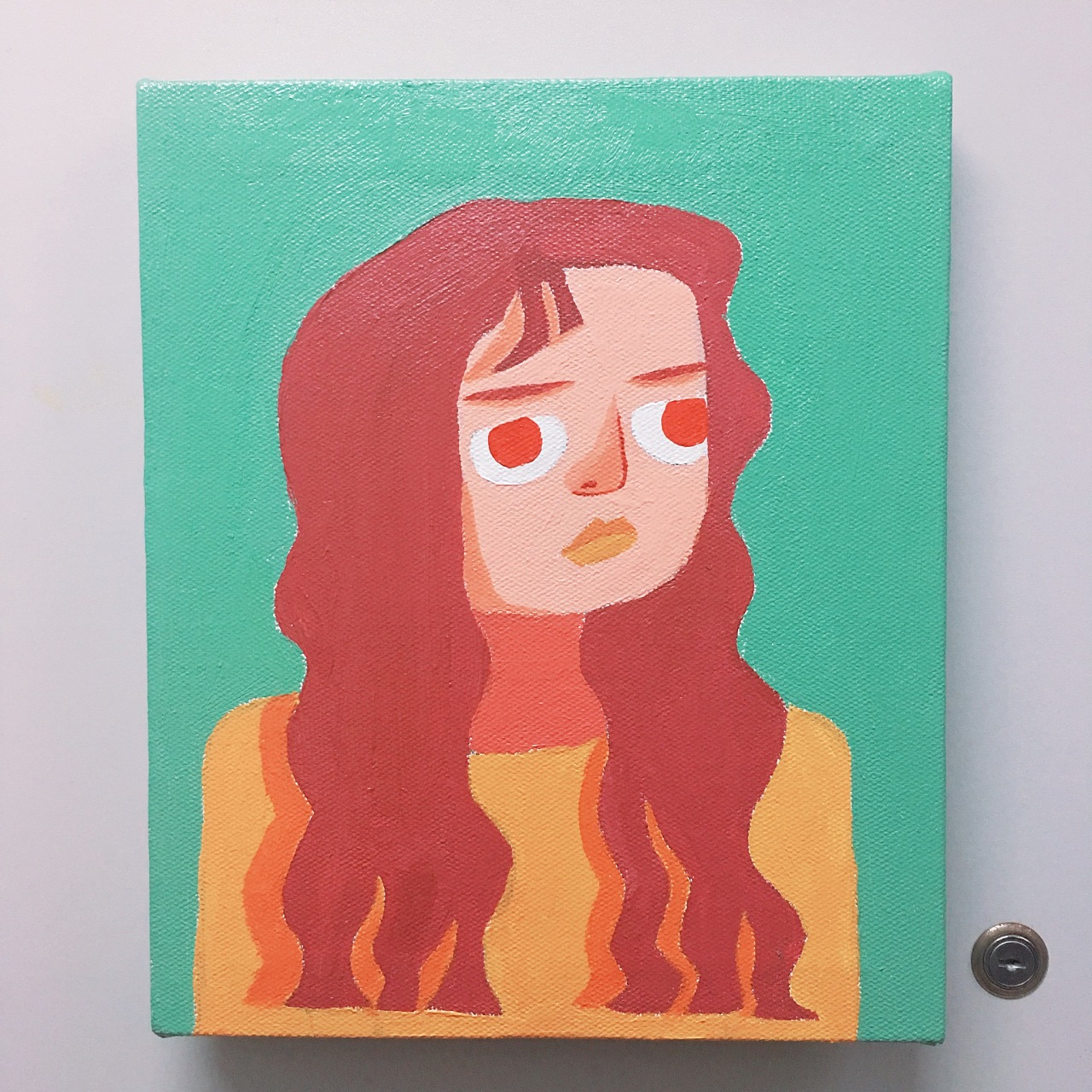 用上了闲置两年的颜料,画了三张人物头像