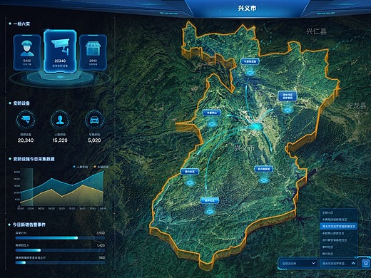 广州城管可视化大屏|ui|软件界面|aozzang - 原创作品 - 站酷 (zcool)