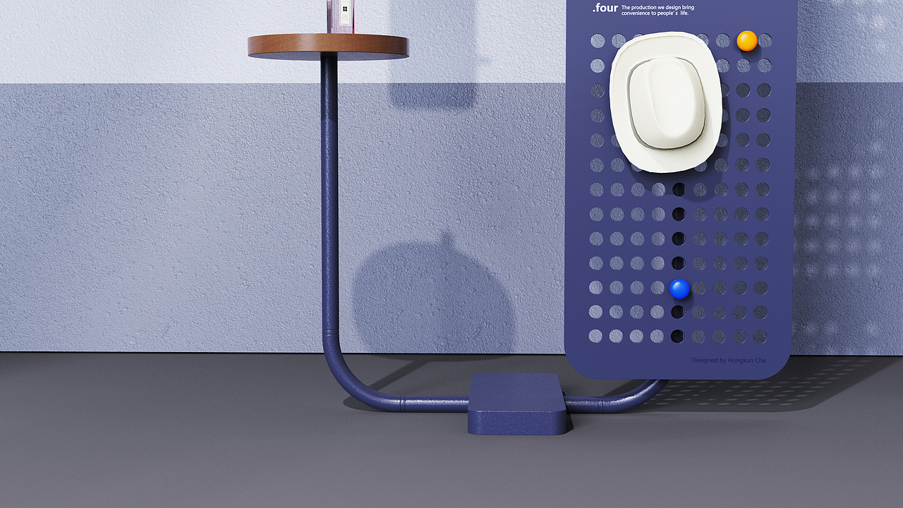 "four"创意衣帽架设计