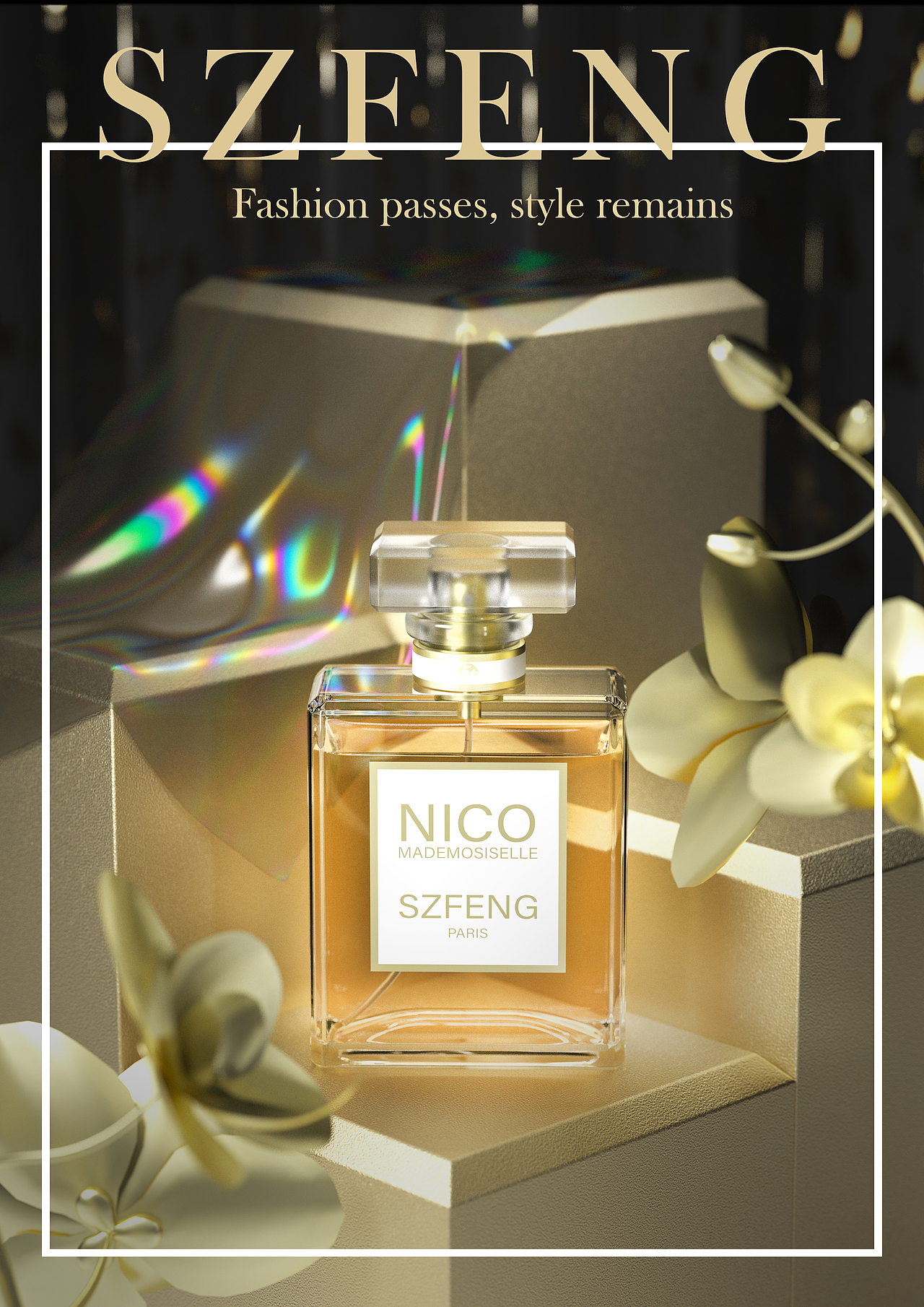 香水C4D建模-OC渲染器（图ZMjQwODY2NzM2） - 产品 - 站酷设计师石伟就完事了原创素材 - 站酷ZCOOL