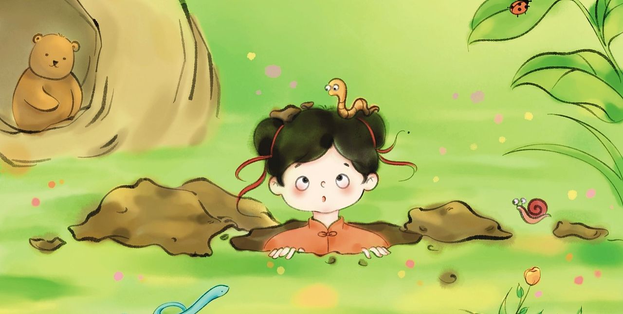 惊蛰|萌动（图ZMzMyOTU4OTU2） - 儿童插画 - 站酷设计师小橘子甜原创素材 - 站酷ZCOOL