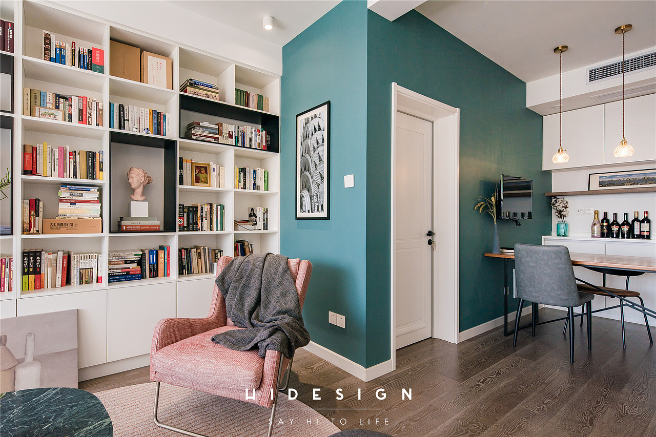 HiDesign丨象源丽都 90平丨围合式客厅 混搭风丨实景（图ZMTYwNzg3MDIw） - 家装设计 - 站酷设计师HiDesign嗨设计原创素材 - 站酷ZCOOL