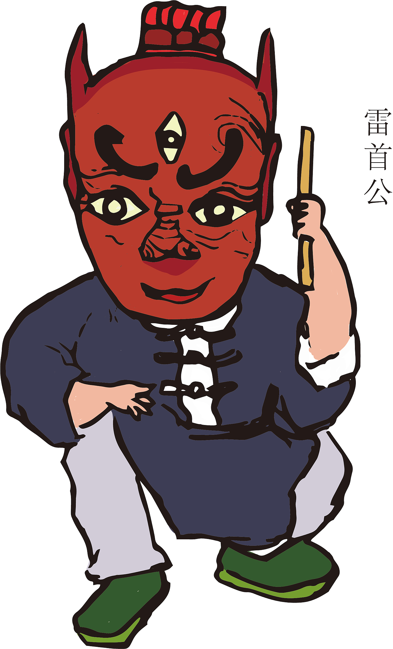 湛江傩舞插画设计