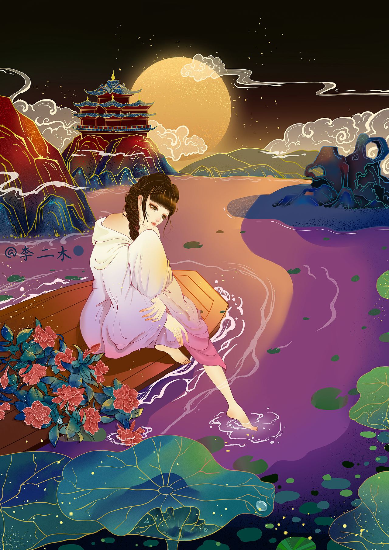 《此事古難全》（圖ZMTc2OTk3MTcy） - 商業(yè)插畫 - 站酷設(shè)計師小火財原創(chuàng)素材 - 站酷ZCOOL