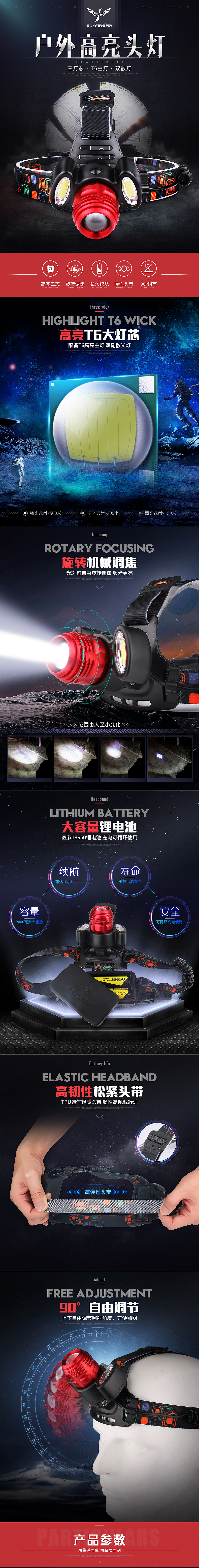头灯详情页（图ZODA1NzQxMjA=） - 电商 - 站酷设计师繁星中一点原创素材 - 站酷ZCOOL