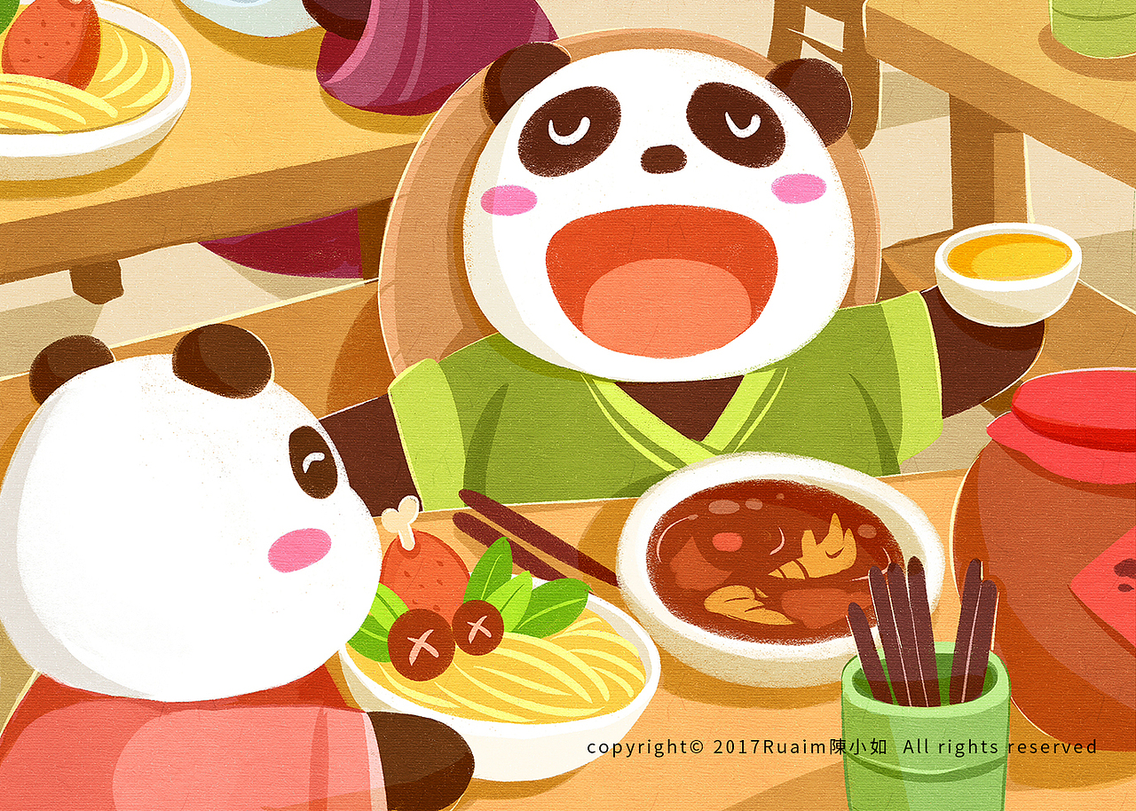 中国吃货小熊猫