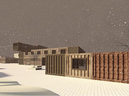 集装箱的再利用村民活动中心