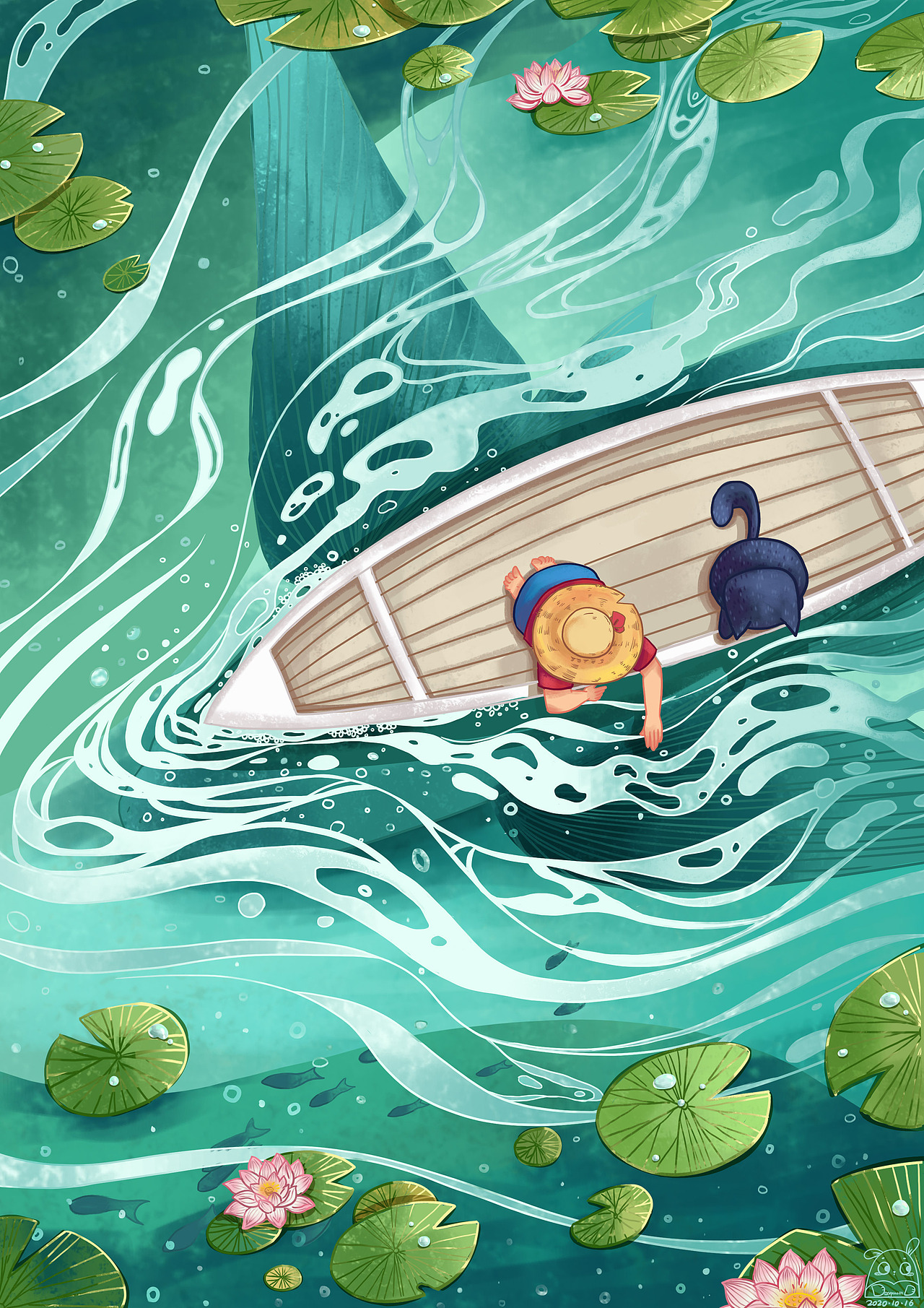 主要想通过线条画水流的感觉