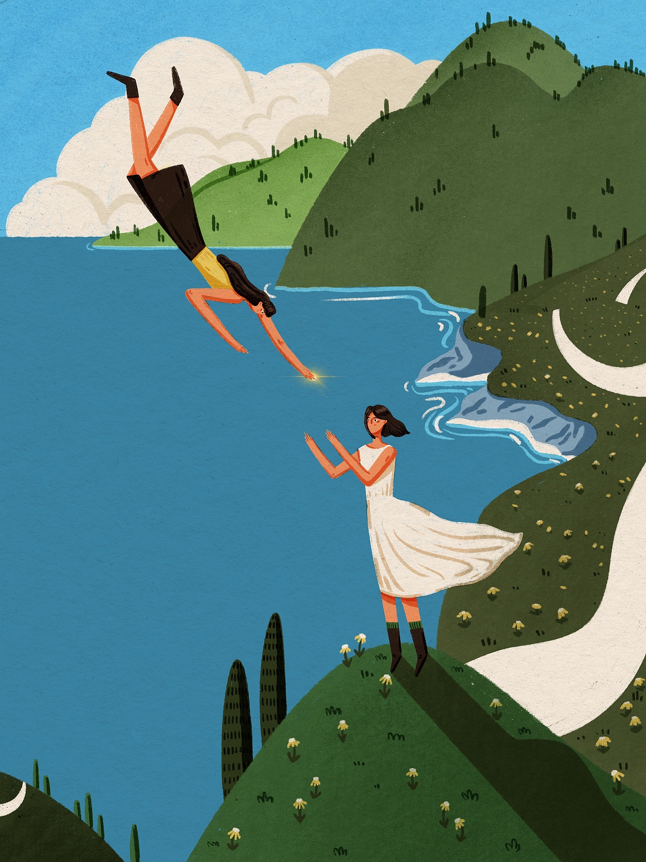 你当像鸟飞往你的岛屿（图ZMzAxMzQ3NTk2） - 艺术插画 - 站酷设计师三一丁原创素材 - 站酷ZCOOL