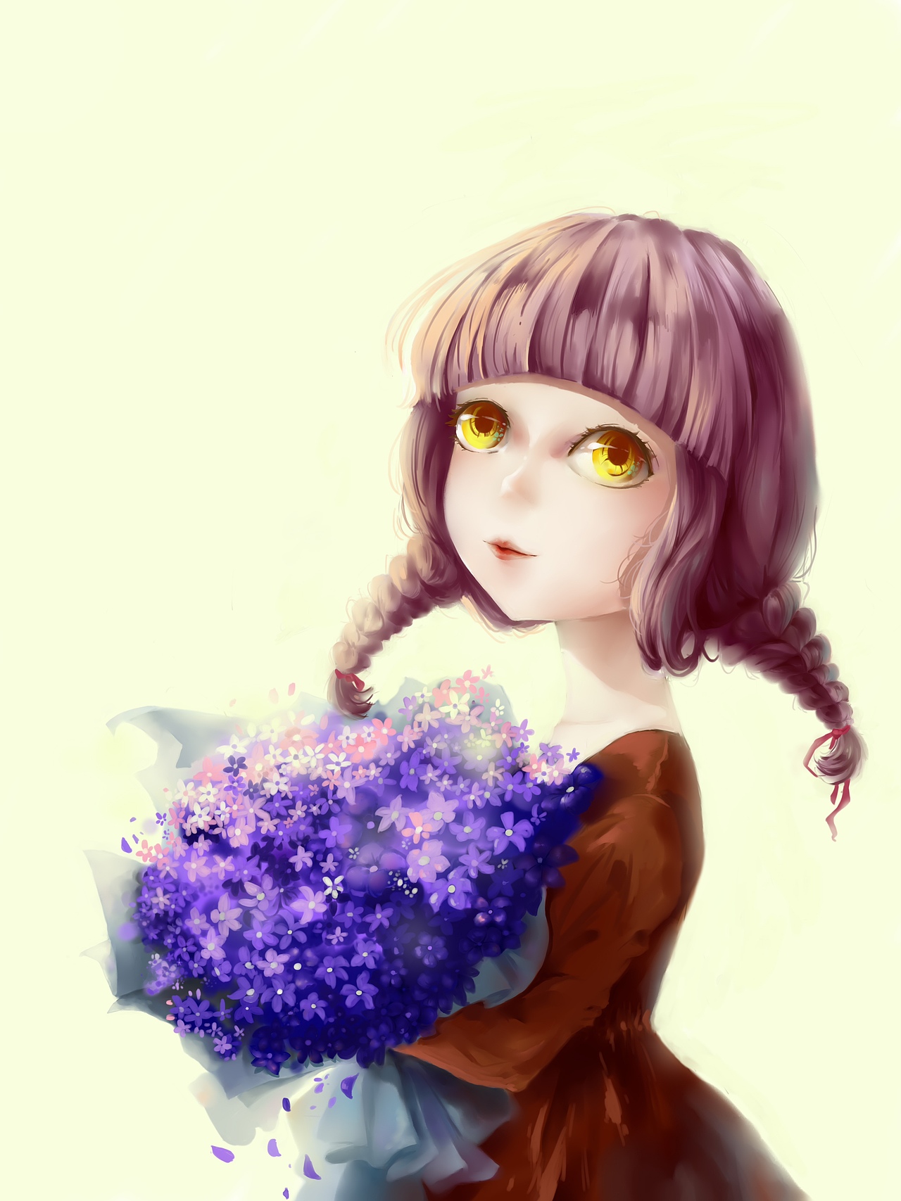 抱紫色星星的少女（图ZMTc2MzY5MjUy） - 创作习作 - 站酷设计师鱼肉八瓣原创素材 - 站酷ZCOOL