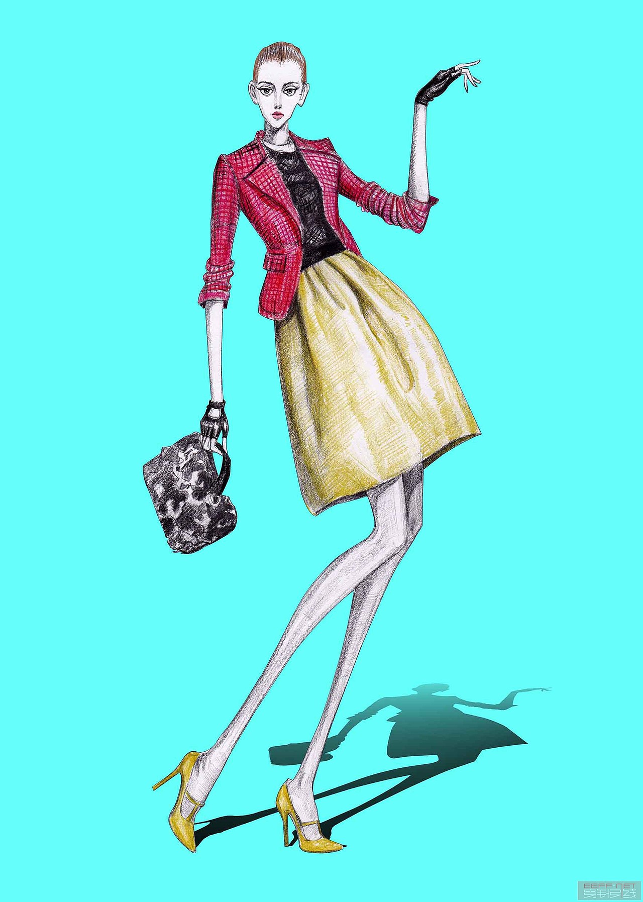 时装插画（图ZMjc2OTExNTI=） - 休闲/流行服饰 - 站酷设计师倾轻松原创素材 - 站酷ZCOOL