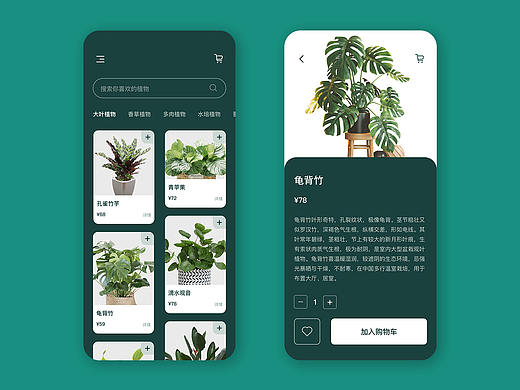 绿植界面设计