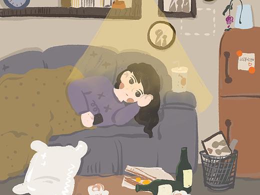 失戀陣線（個人主頁-ZNDY4Mjc0NTI=） - 創(chuàng)作習作 - 站酷設(shè)計師插畫小匠雯哥原創(chuàng)素材 - 站酷ZCOOL