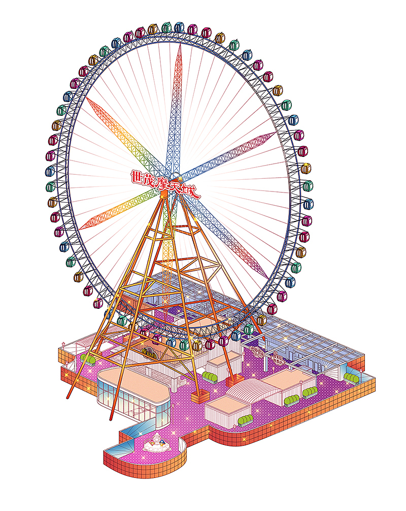 中间的第二稿是他们赶着要开业，
所以临时画了一个临时应急的版本去让他们先凑合着用的。<br>后面所以的图的第二稿同此处。