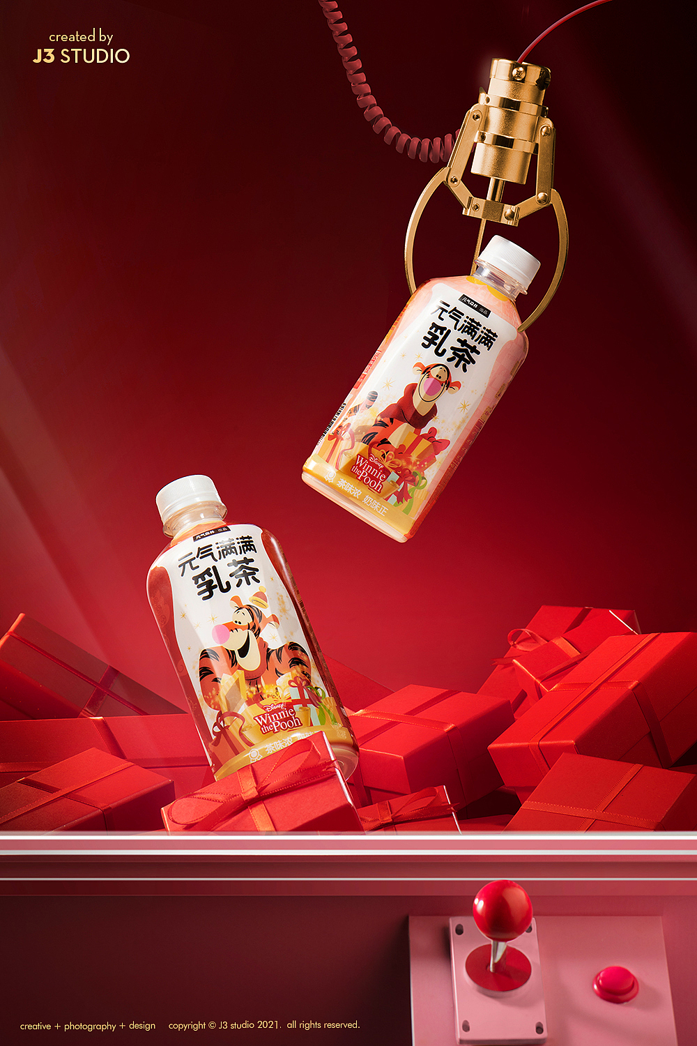 元气森林 I 迪士尼联名乳茶圣诞&新年拍摄（图ZMjgwMzA2ODc2） - 产品摄影 - 站酷设计师J3studio原创素材 - 站酷ZCOOL