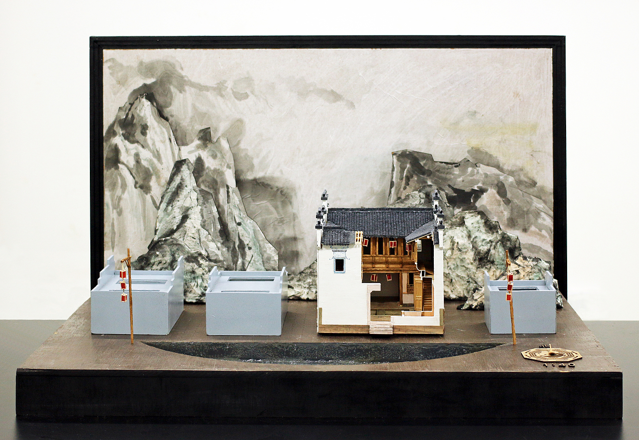 徽派古民居建筑模型