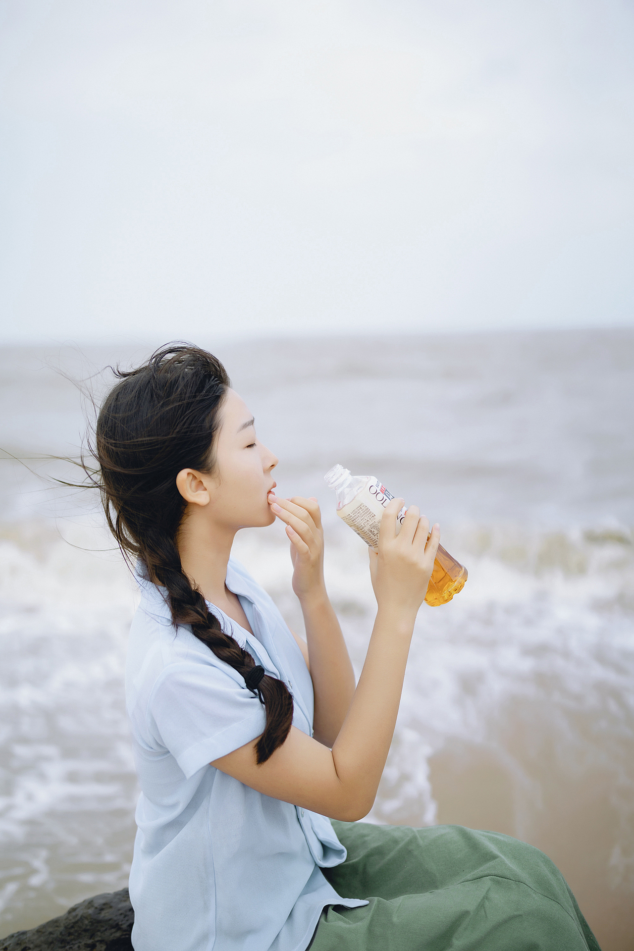 日系海边人像写真 乌龙茶