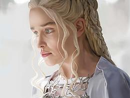 手绘《权利游戏》龙母