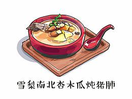 雪梨南北杏木瓜炖猪肺  