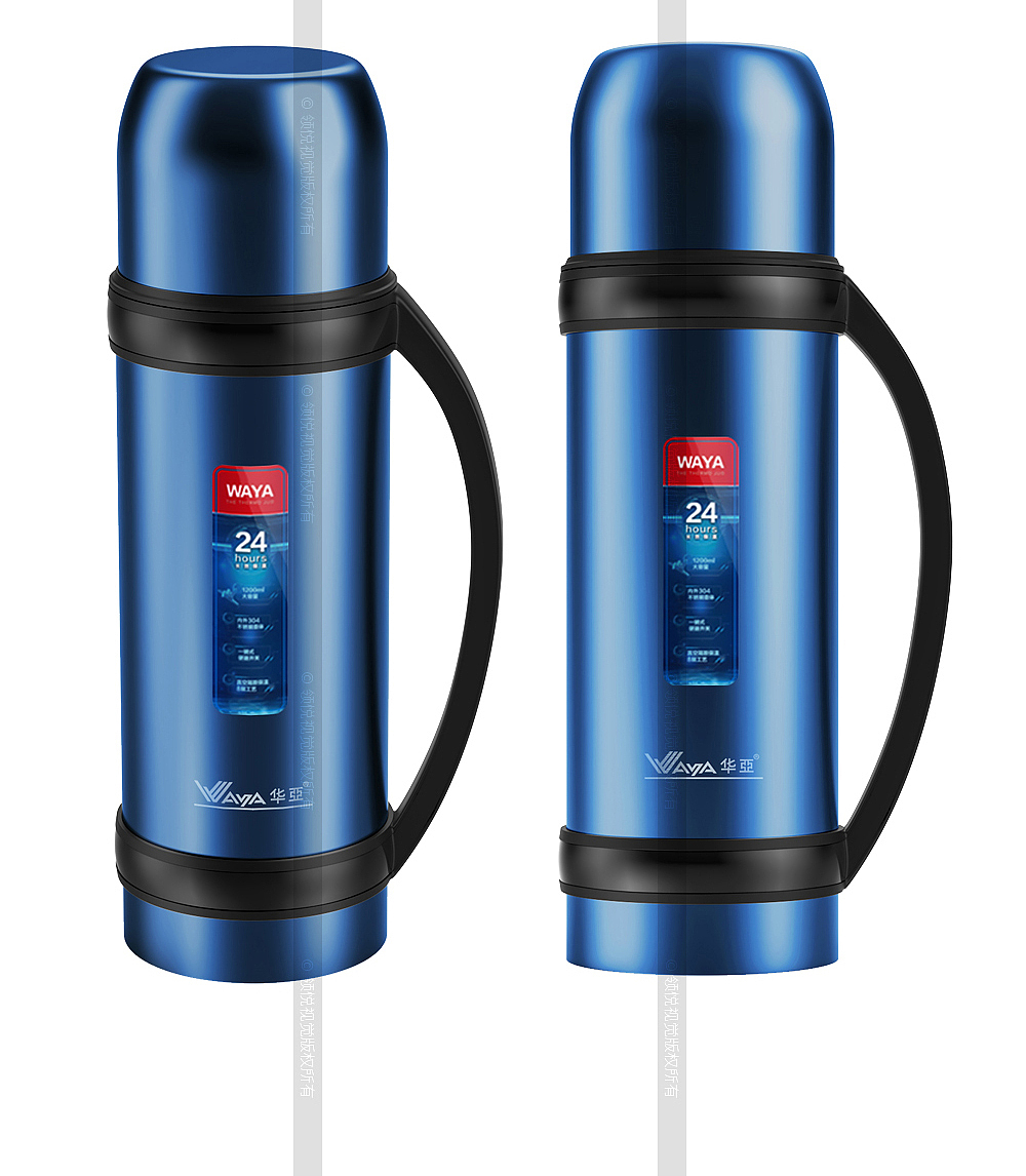 玻璃水杯子焖烧罐饭盒保温壶产品图C4D建模渲染4