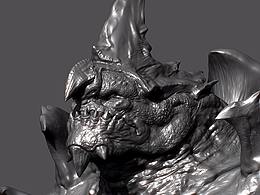 三个怪物头像速写练习