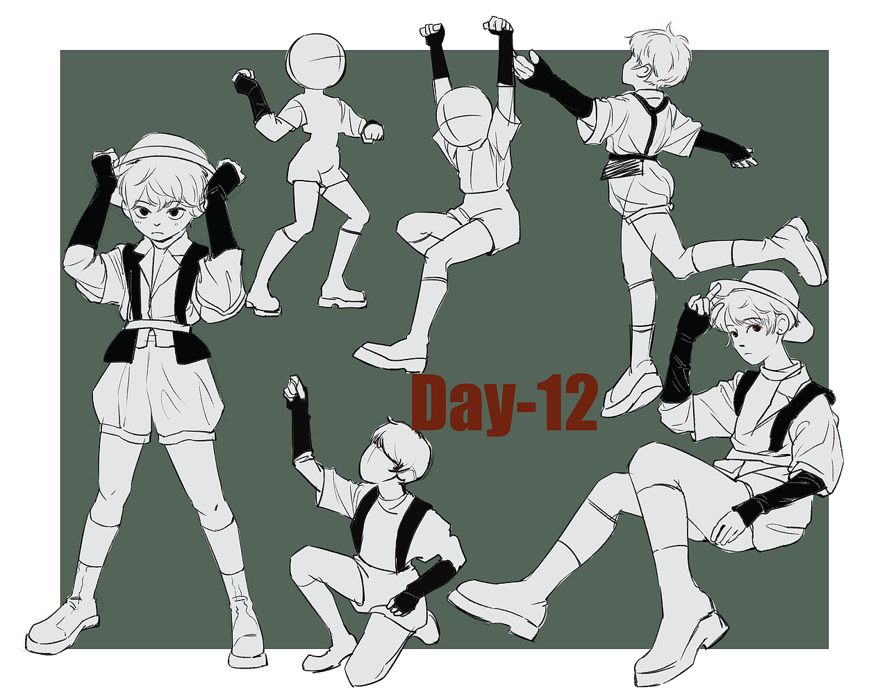 速写60天挑战day1-21（图ZMjg2MTA3Mzgw） - 创作习作 - 站酷设计师三橘插画原创素材 - 站酷ZCOOL