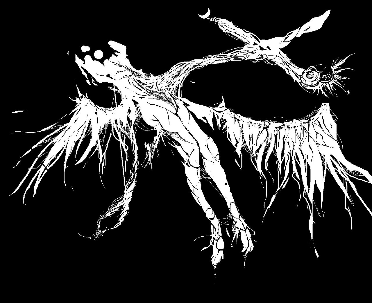 黑白像素画 猎奇系