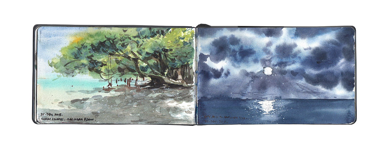 THAILAND TRAVAL SKETCHBOOK 2018（图ZMTQ5ODE4NTg0） - 创作习作 - 站酷设计师王雪曈Tong原创素材 - 站酷ZCOOL