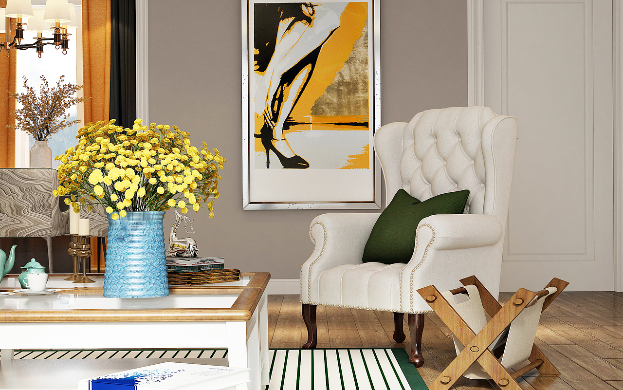 金色柏林美式效果图表现（图ZMTE4MTU3NDky） - 家装设计 - 站酷设计师野生設計原创素材 - 站酷ZCOOL