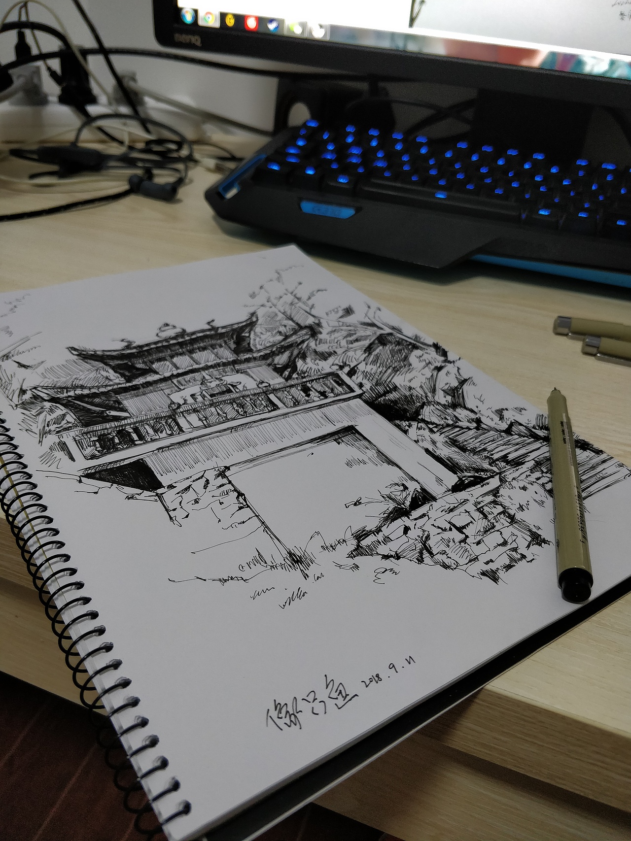 联系手绘线描