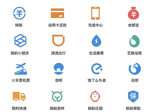 支付宝整套图标临摹