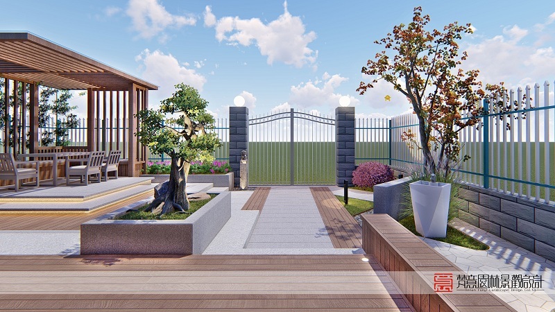 郑州庭院设计——100平米花园设计案例|空间|景观设计|郑州庭院设计