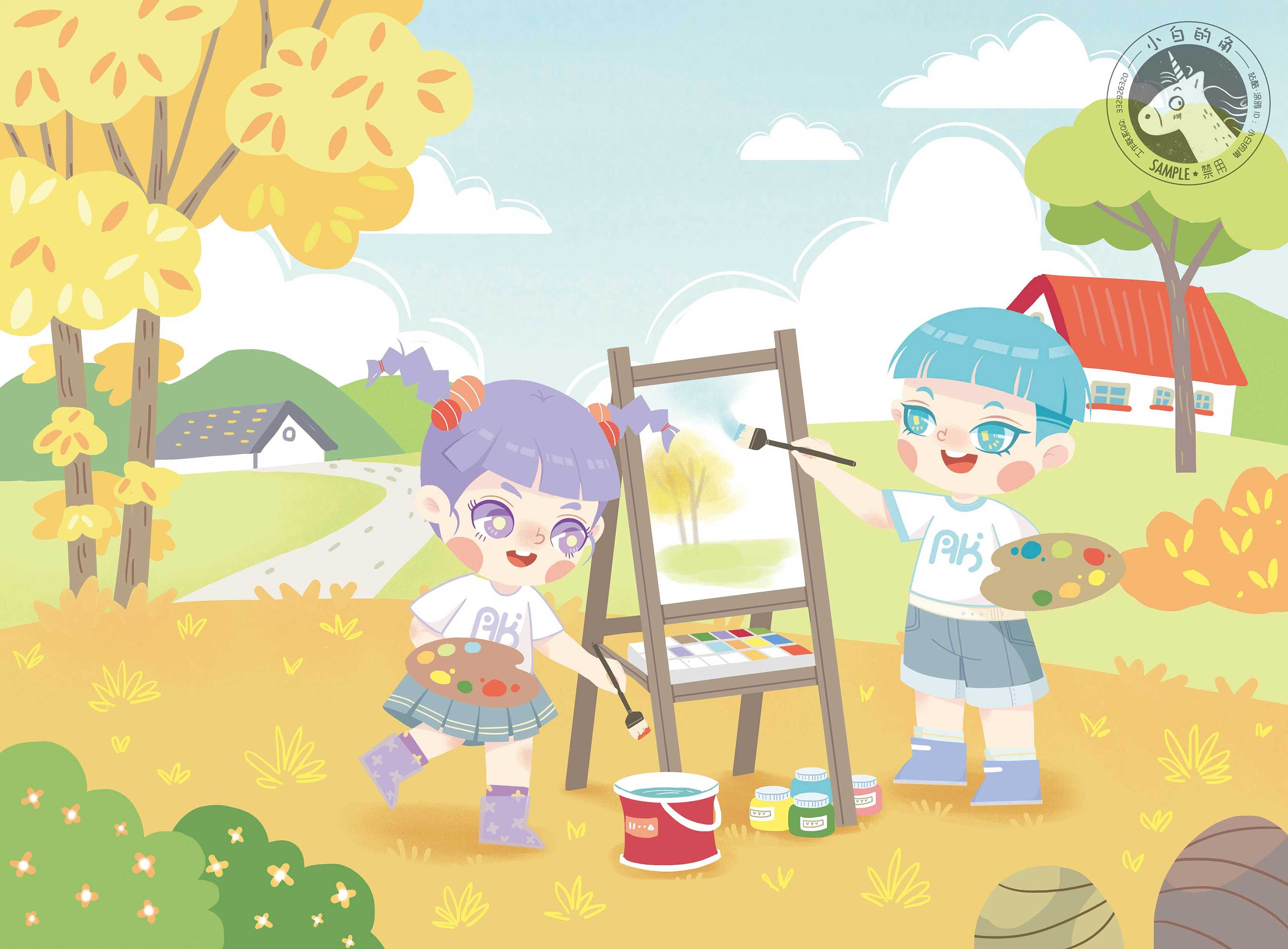 幼儿园宣传插画