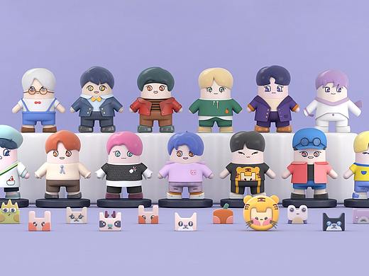 C4D-气球人小十七的卡通形象设计