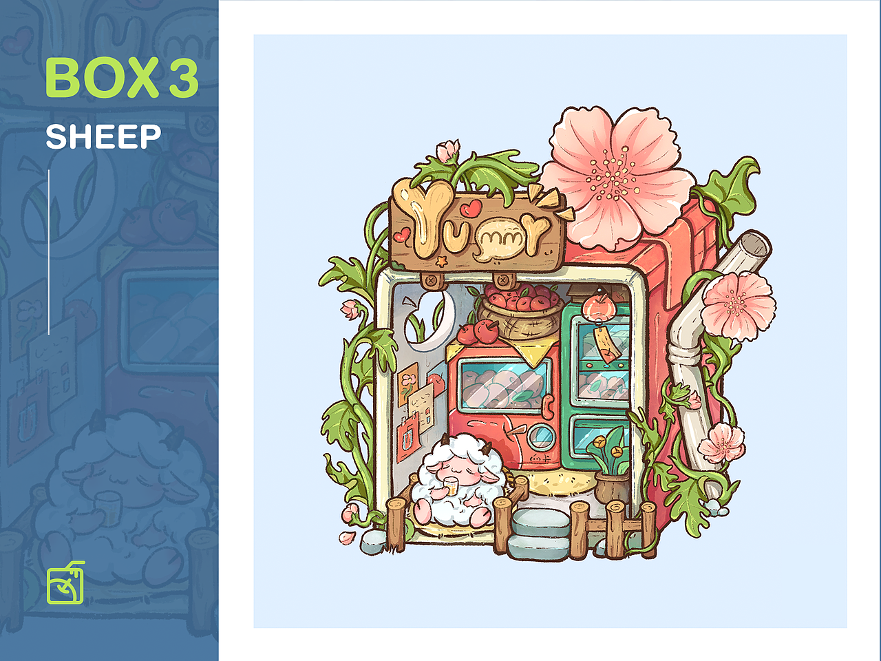 三張創(chuàng)意插畫-小盒子（圖ZMjU3NTg0Mzky） - 商業(yè)插畫 - 站酷設計師白卡KN原創(chuàng)素材 - 站酷ZCOOL