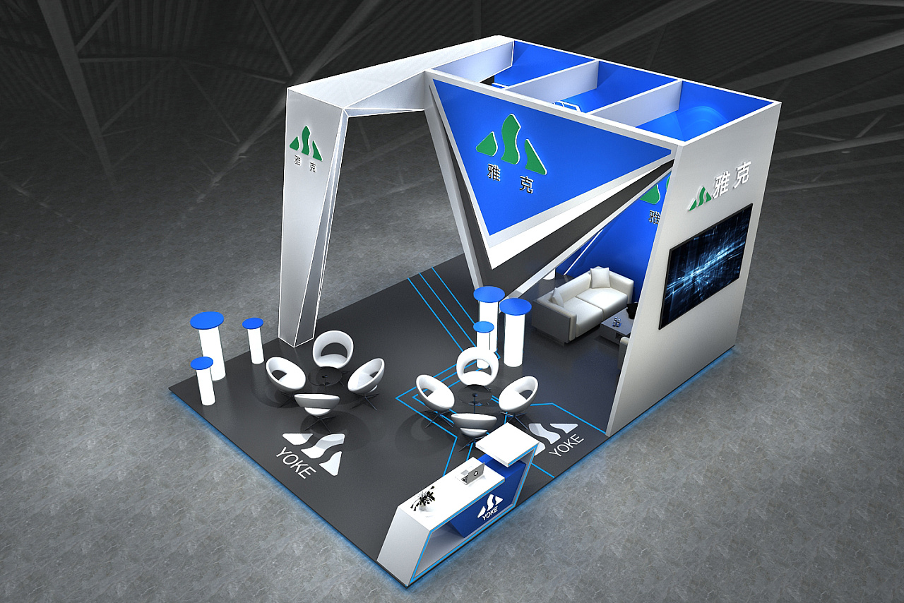 小型展会科技效果图