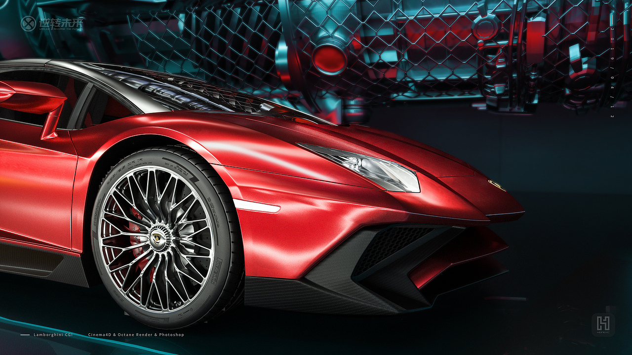 Lamborghini 兰博基尼 汽车渲染