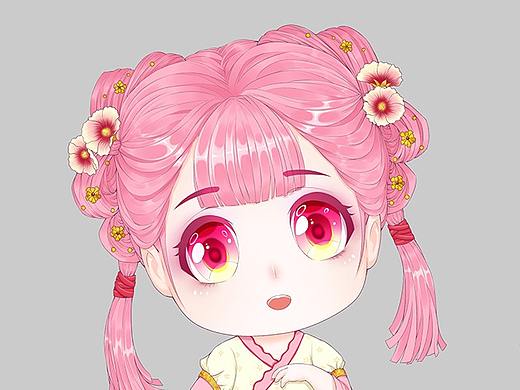 二十四节气——夏至人设三视图（蜀葵）