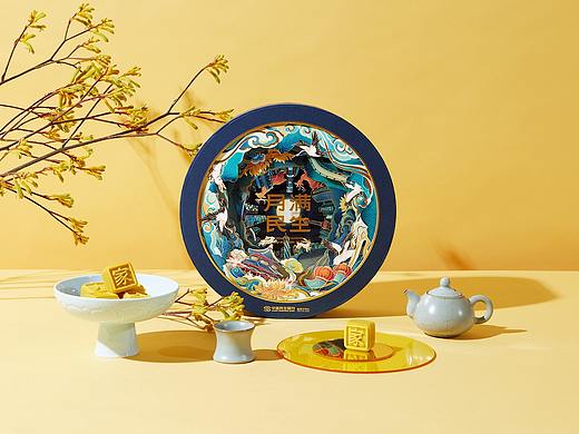 境绎文创×民生银行中秋礼盒插画